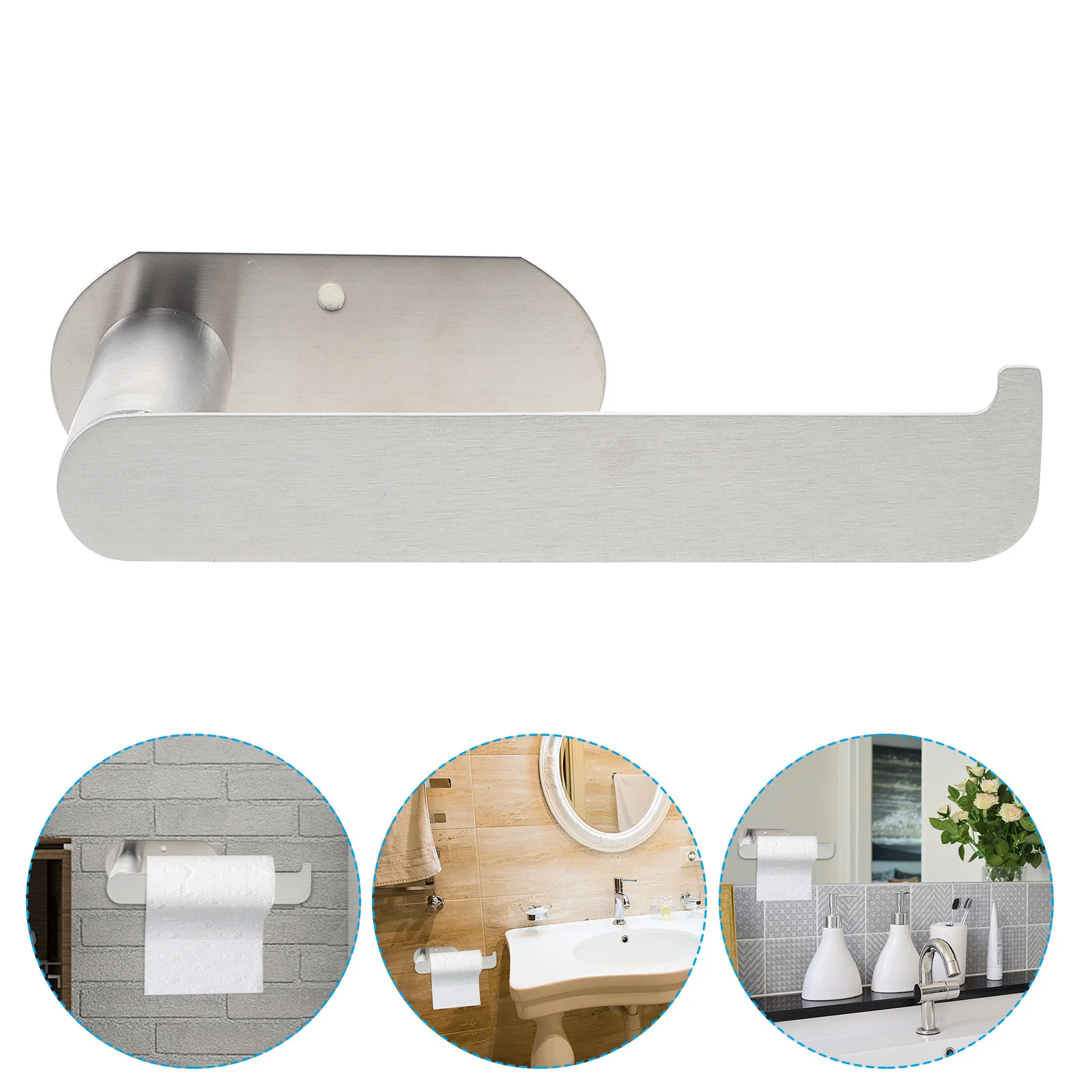 

Stainless Steel Paper Towel Holder Toilet Holders for Bathrooms Storage Stand Modern