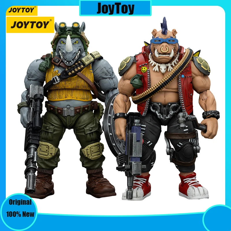 

Оригинальная фигурка Joytoy 1/18, модель Rocksteady Beebop, игрушка, Аниме фигурки героев, подарок, сборка предзаказа