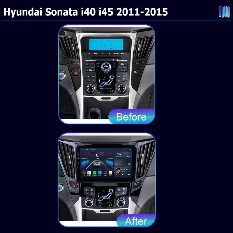 AI VOICE roadivox Android car radio for Hyundai Sonata i40 i45 2011 2015 GPS Navigation video Multimedia Player tape recorder