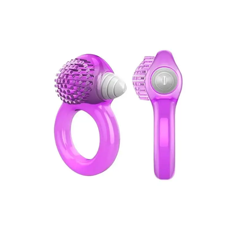 For Couples Intimate Play Purple TPE Vibrating Pleasure Ring With Multiple Vibration Modes And Textured Nubs PerfectDesert Bling