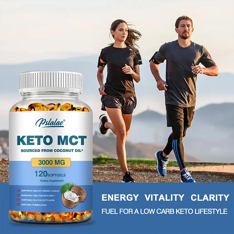 แคปซูลน้ํามัน Keto MCT - ให้พลังงาน ปรับปรุงการย่อยอาหาร และช่วยรักษาน้ําหนักที่ดีต่อสุขภาพ