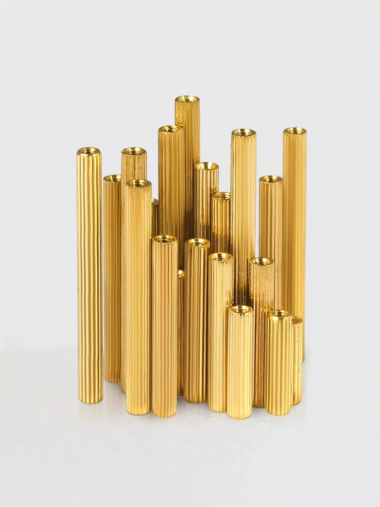 M2 massives Messing, Kupfer, runder Abstandshalter, Stützsäulensäule, M-F, F-F, männlich-weiblich, weiblich, weiblich, Bolzen für Leiterplatte, L = 3–40 mm