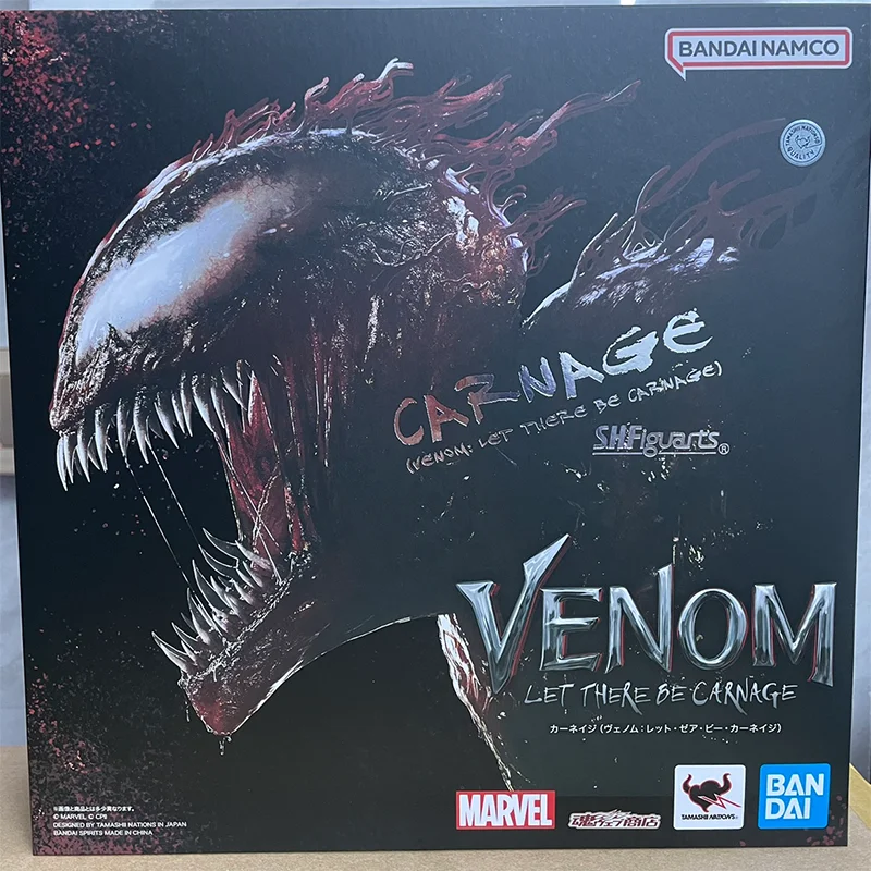 Original Genuine Bandai Anime Marvel Let There Be Carnage Venom CARNAGE S.H.Figuarts Model Toys Action Figure Gifts Collectible