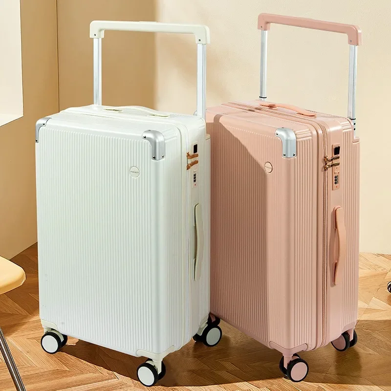 2025 New Wide Handle Suitcase,Supper-low Noise Spinner Wheels Business Travel Carry-On Luggage Box Strong and Durable