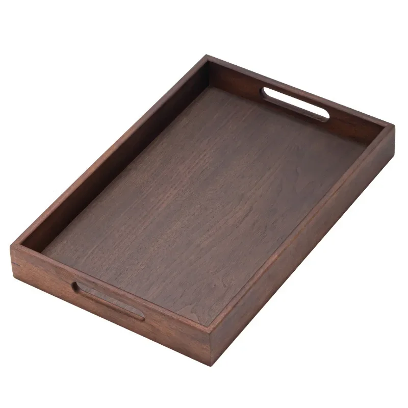 

Portable binaural walnut tray, tea set, refreshment storage tray