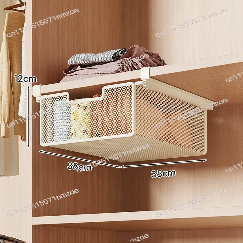 Layered Rack Household Hanging Space Saving Clothes Finishing Baffle Below The Wardrobe Drawer Hanging Basket Clothes Storage