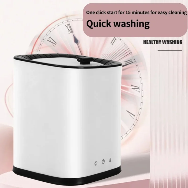 UV Mini Washing Machine 2.5L ABS Auto Shutdown Small Portable Laundry Washer Apartment Dorm RV Travel  Compact Cleaning Solutio