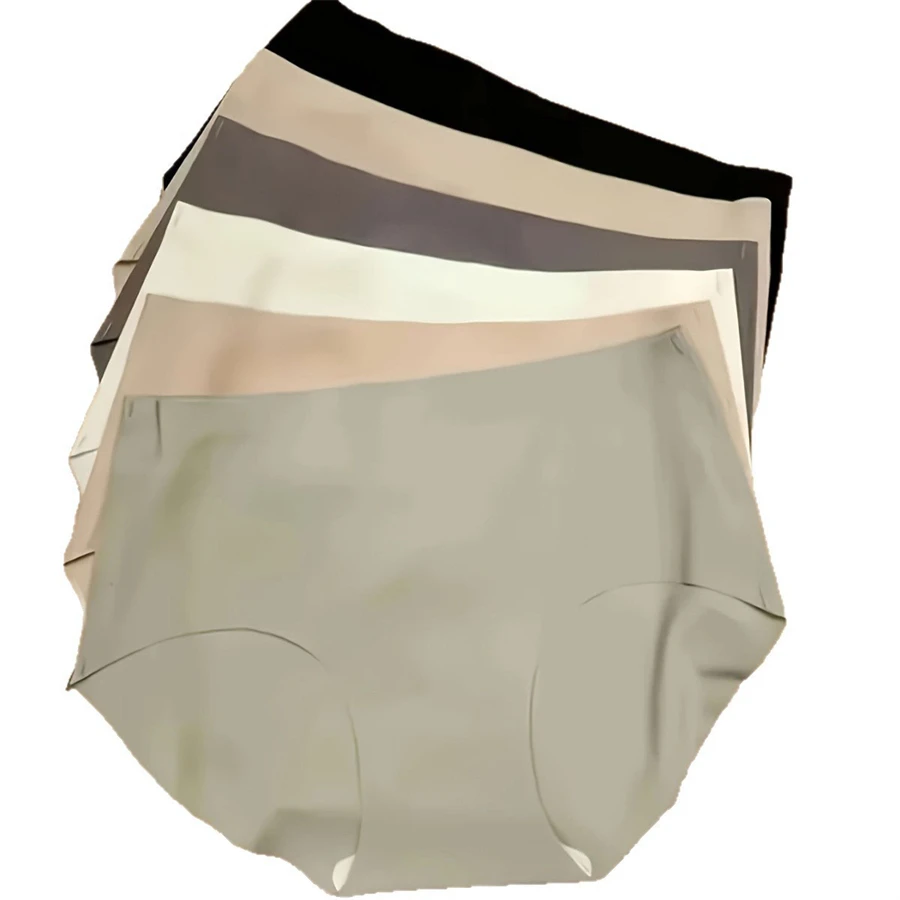 5Pcs Seamless Mulberry Silk Underwear Ultral Thin Women Panties Sexy High Elastic Invisible Briefs Yoga Soft Underpants Lingerie