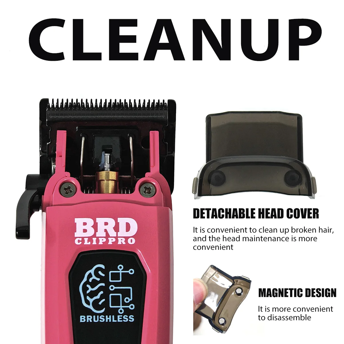 BRDCLIP 7500RPM Brushless Motor Professional Hair Clipper Barber Hair Cutting Machine Kit Salon Hair Trimmer for Men 106 078