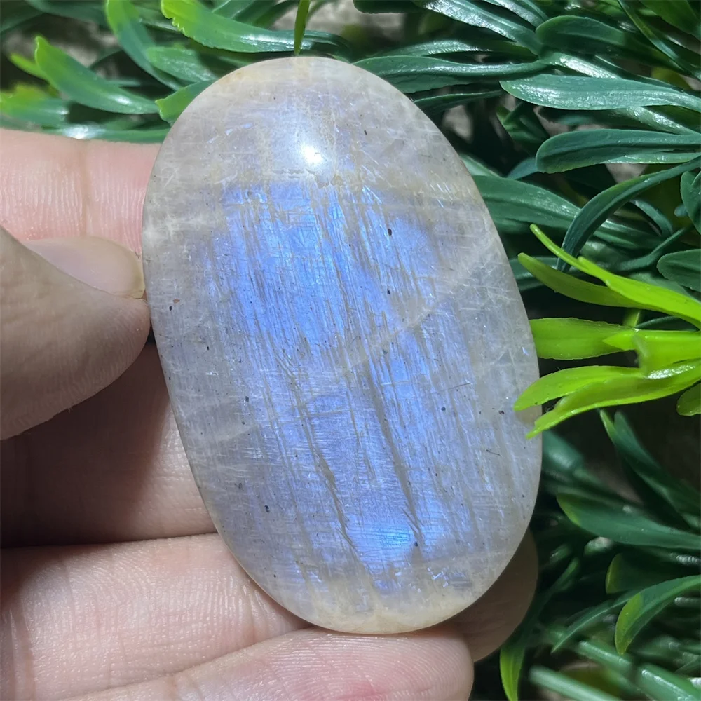 Mini pierre de lune de palmier naturelle, quartz scintillant, cristal de haute qualité, pierre de guérison pour bébé, Reiki, minorganisateur, beauté, décoration de la maison