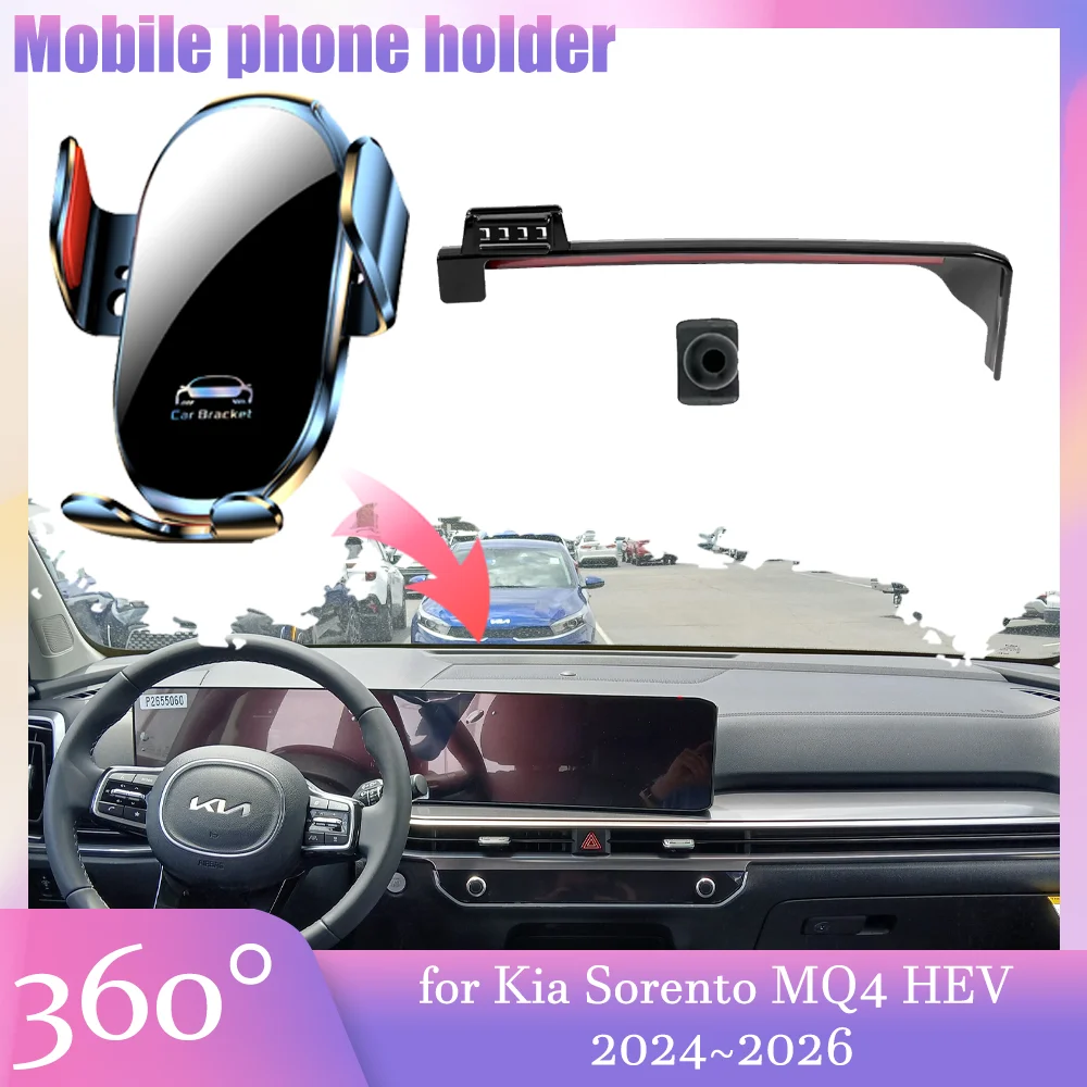 Auto-Handyhalterung für Kia Sorento MQ4 HEV 2024~2026 2025 GPS Lüftungsschlitz Handy GPS Clip Bildschirmständer Halterung Zubehör