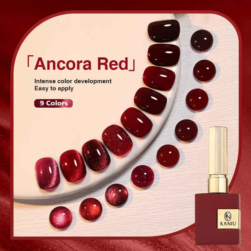

9Colors New Year Limited Red Magnetic Cat Eye Gel Kit Nail Polish Semi Permanent Soak Off Salon Drawing DIY Gel Nail Art