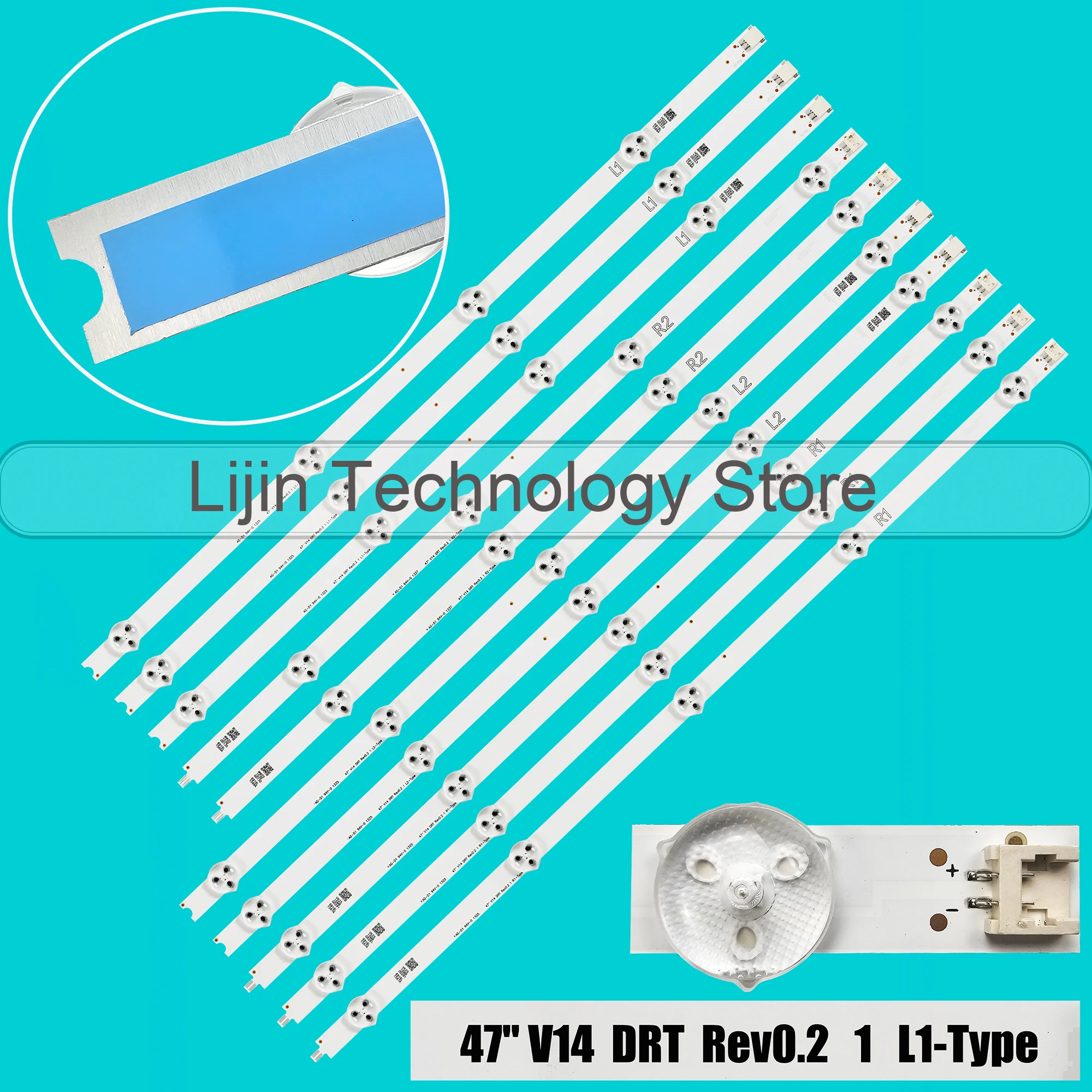 

LED BackLight Strip For 47LA6300 47PFK6309/12 47PFH6309/88 47PFT5209/60 47PFT5609/12 6916L-1568A 6916L- 1569A LC470DUN PG P1