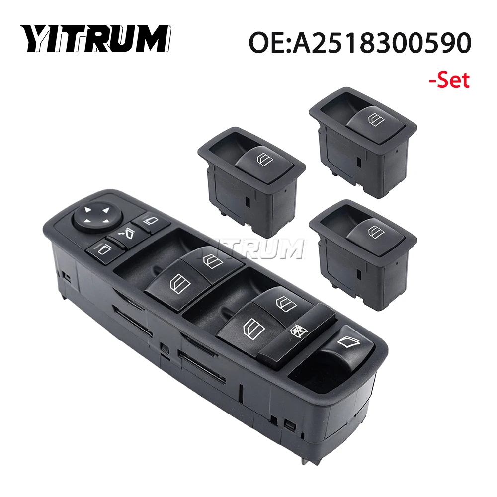 YITRUM Window A2518200510 A2518300590 Control Switch Regulator Button Console For Mercedes-Benz W251 X164 GL R Class GL320 R350