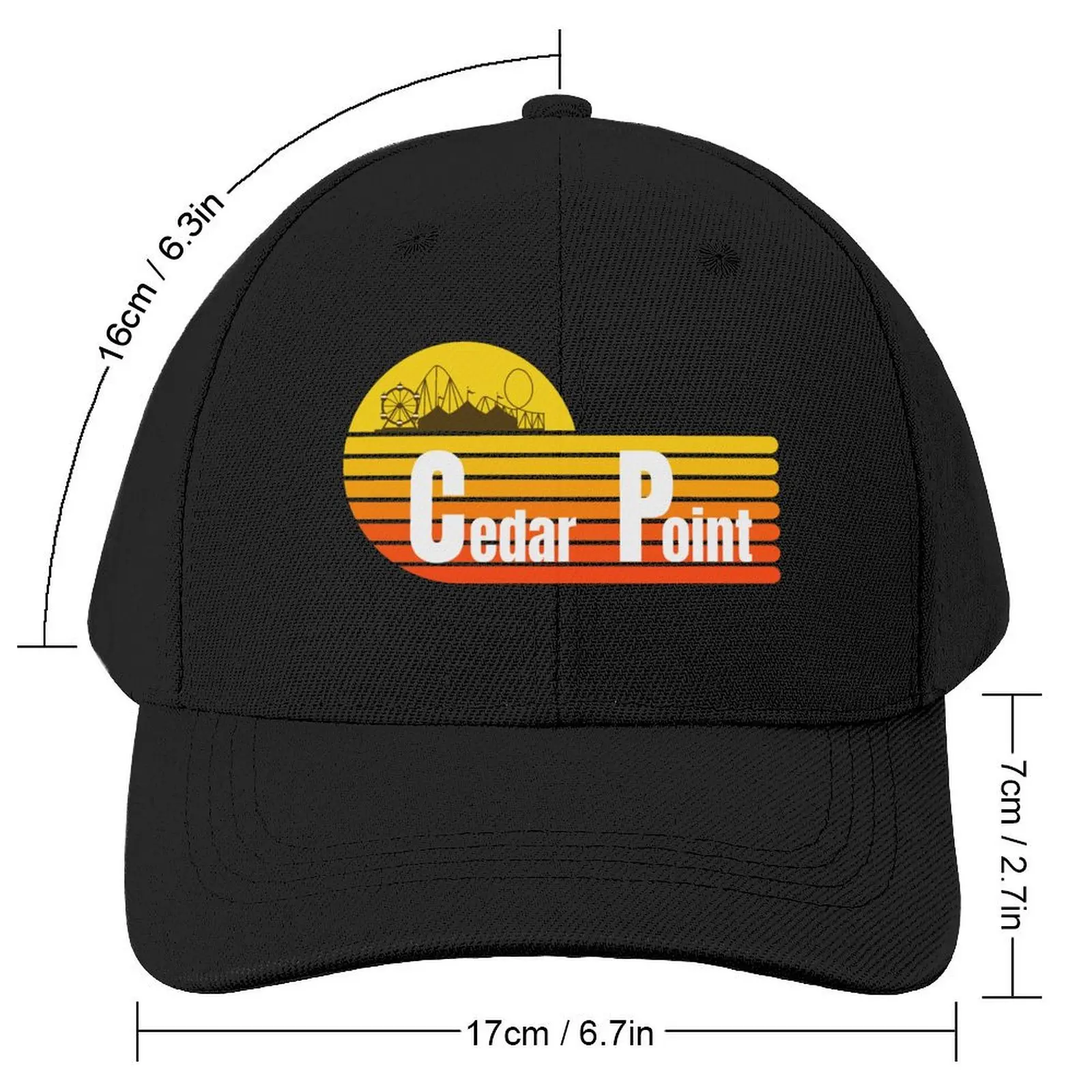 Vintage Cedar Point Baseball Cap Custom Cap Sun Hat For Children Thermal Visor Icon Woman Hats Men's