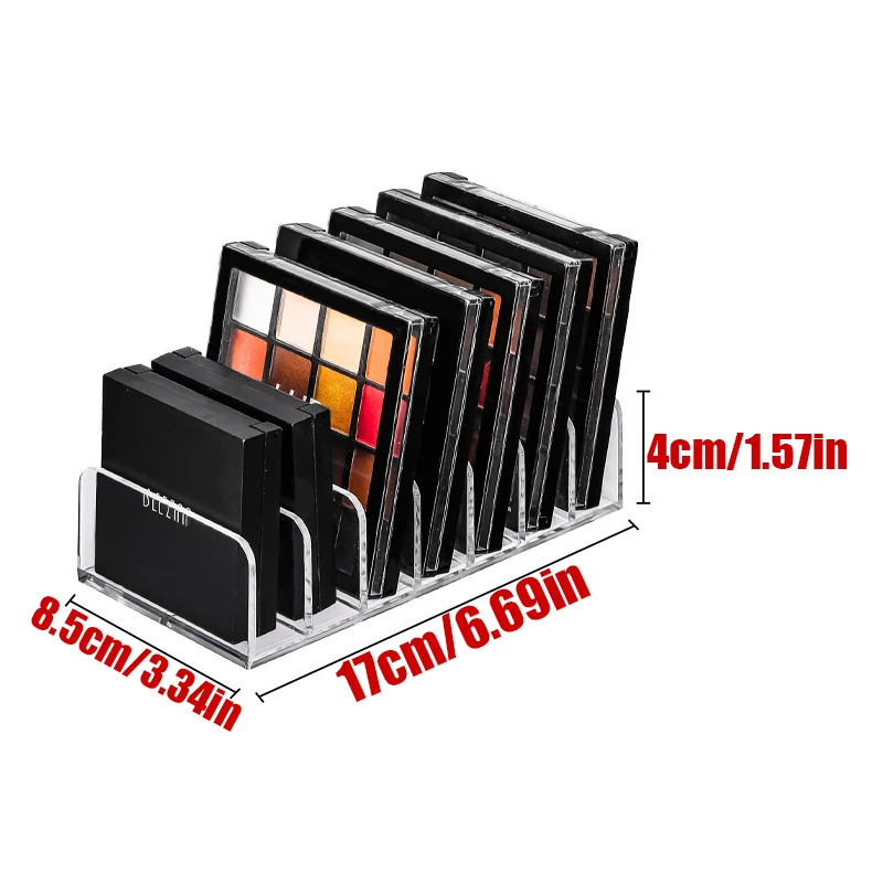 Seven Compartment Cosmetic Storage Rack Desktop Eye Shadow, Palette Display Rack Cosmetic Rack Cosmetic Tool Storage Rack