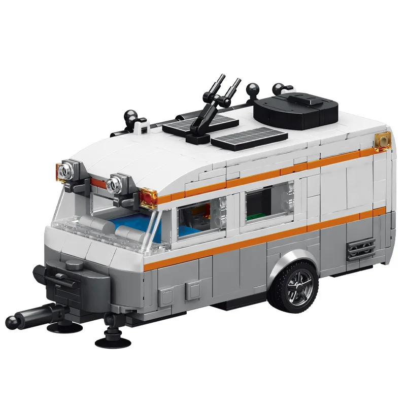 LEYI 31075 Supercar Travel Trailer Building Blocks Off Road Caravan Model DIY Assembly Educational Bricks Toy Gift for Boys