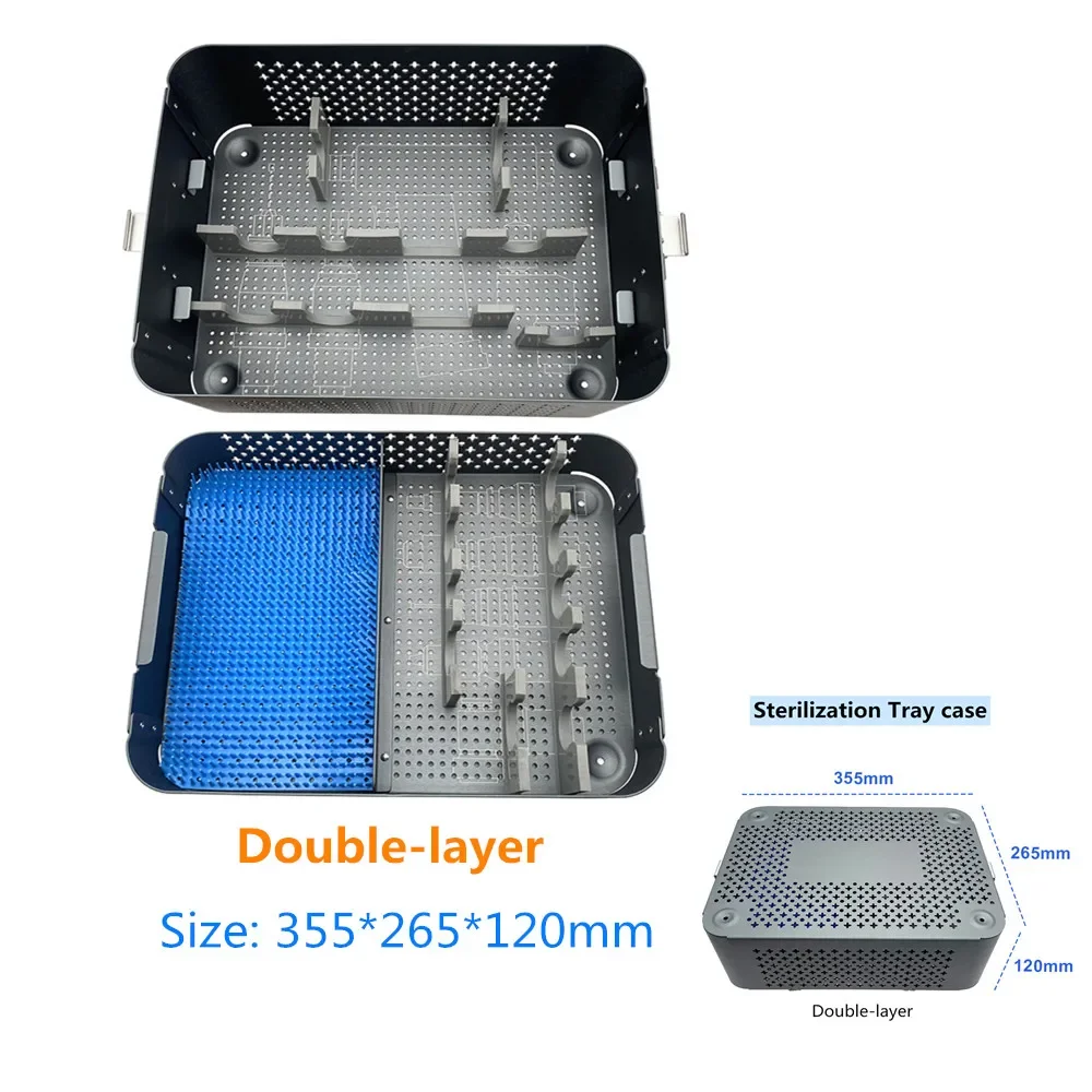 Sterilising Trays Surgical Operating Drill Autoclave Sterilization Sterilization Case Aluminium Alloy Single/ Double Layer