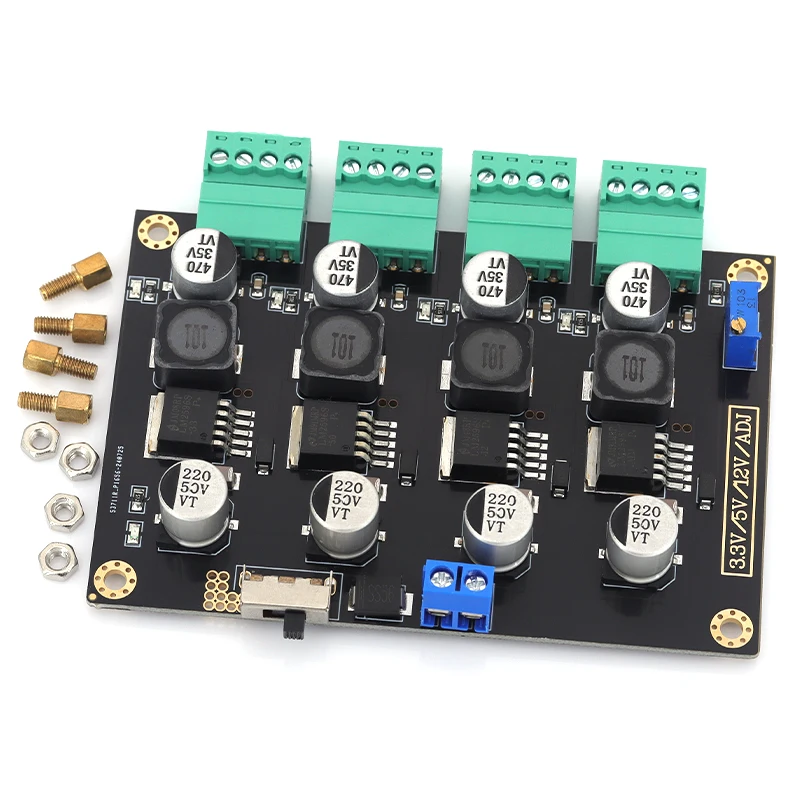 LM2596 Multi Channel Experimental Power Supply Module 3.3V/5V/12V/ADJ Adjustable Voltage Output Power Supply Module for Arduino