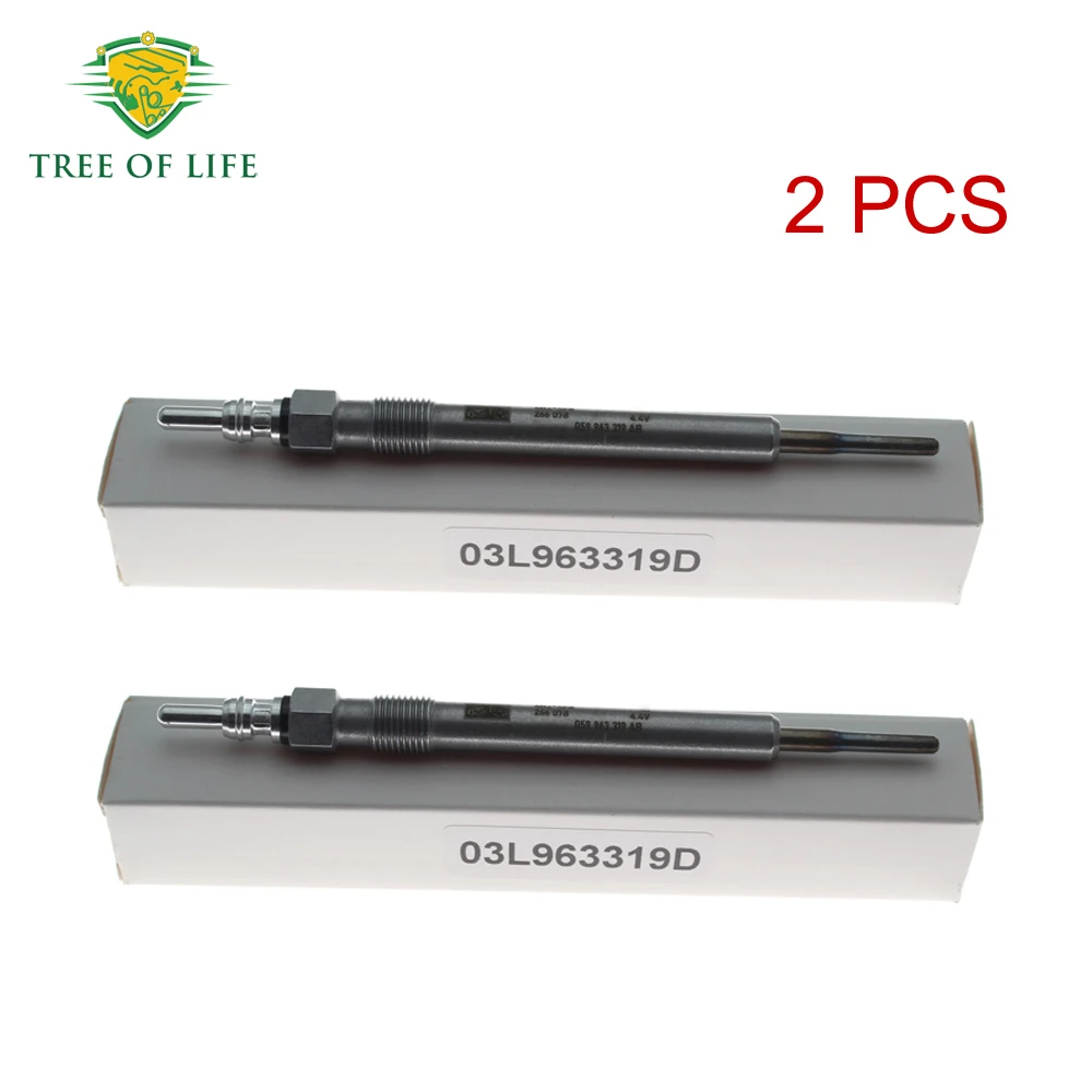1/2PCS Glow Plug 4.4V For Seat Alhambra Altea Exeo Ibiza Leon Skoda Octavia Rapid Superb Roomster 03L963319 059963319M 059963319