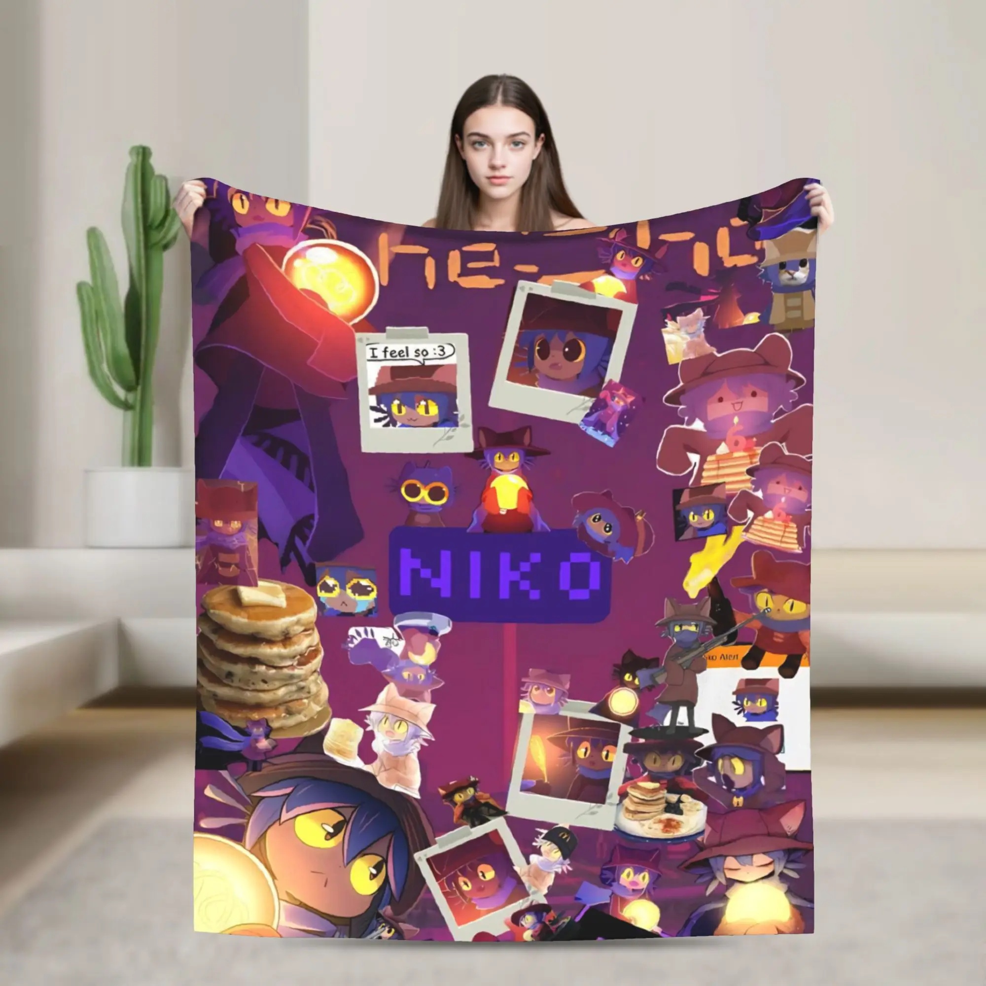 OneShots Niko Blanket Ultra Soft  Throw Blankets for Sofa 50x60 Inch Multiple Sizes Rug Piece