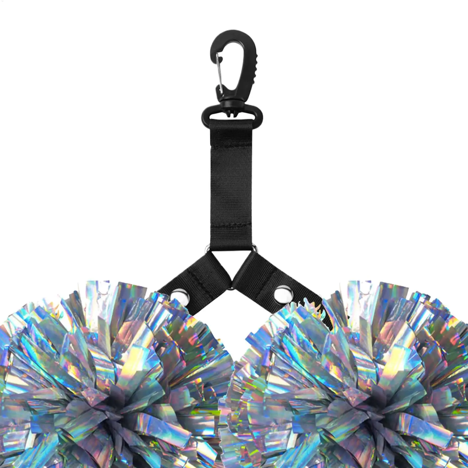 حامل التشجيع Pompom منظم حقيبة التشجيع مع أزرار كبس شماعات متينة لـ Poms المتعددة، ملحقات تروس التشجيع للفتيات #2