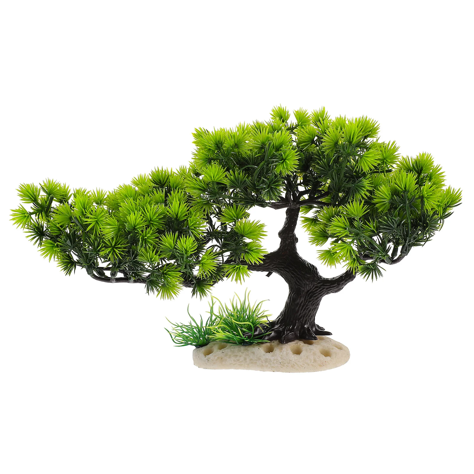 

Bonsai Tree Imitation Fish Tank Decoration Decorations Ornament Green Aquarium Pine