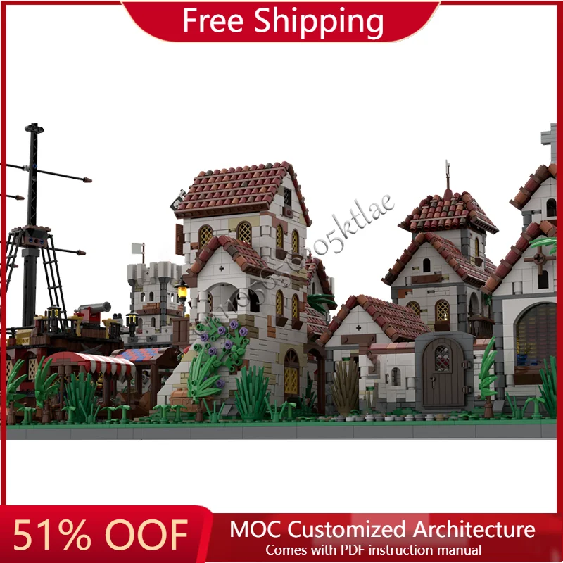 

17268 шт. индивидуальные MOC пиратская серия модель гавань технология DIY головоломка сборка головоломки креативные детские игрушки праздничные подарки
