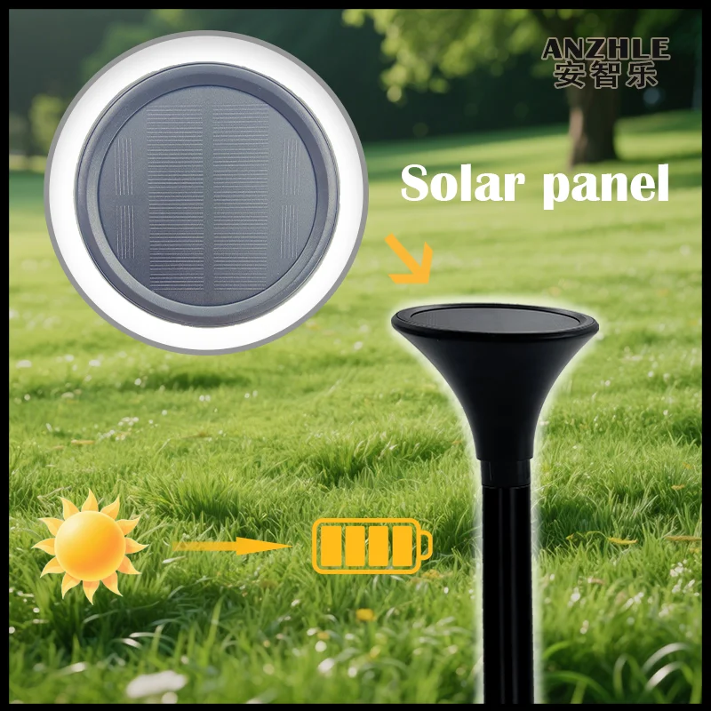 Solar Powered Outdoor LED Garden Lights with an IP65 Waterproof Rating Suitable for Lighting Gardens Courtyards and Terraces