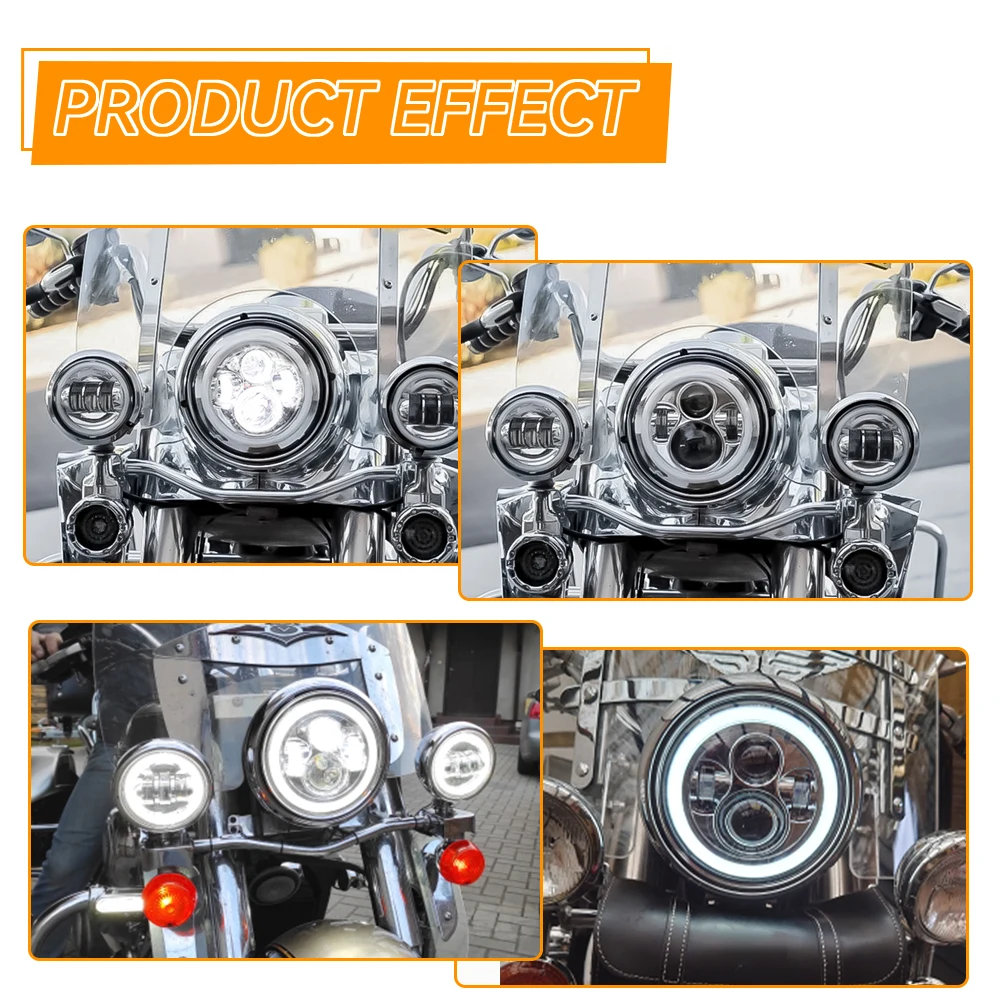 Universal 7' Round Head Light  - Universal Motorcycle Led Headlight Projector ulasan dan harga