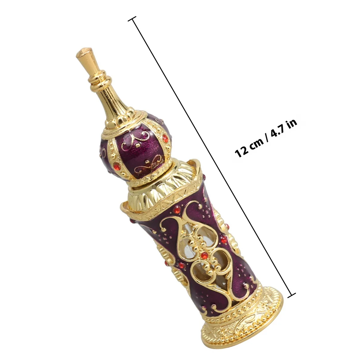 12 ml Damen-Parfümflasche, elegantes Glas, ätherisches Öl, Fläschchen im Nahen Osten-Stil, tragbarer Aroma-Träger, kleine Größe für Handtasche oder