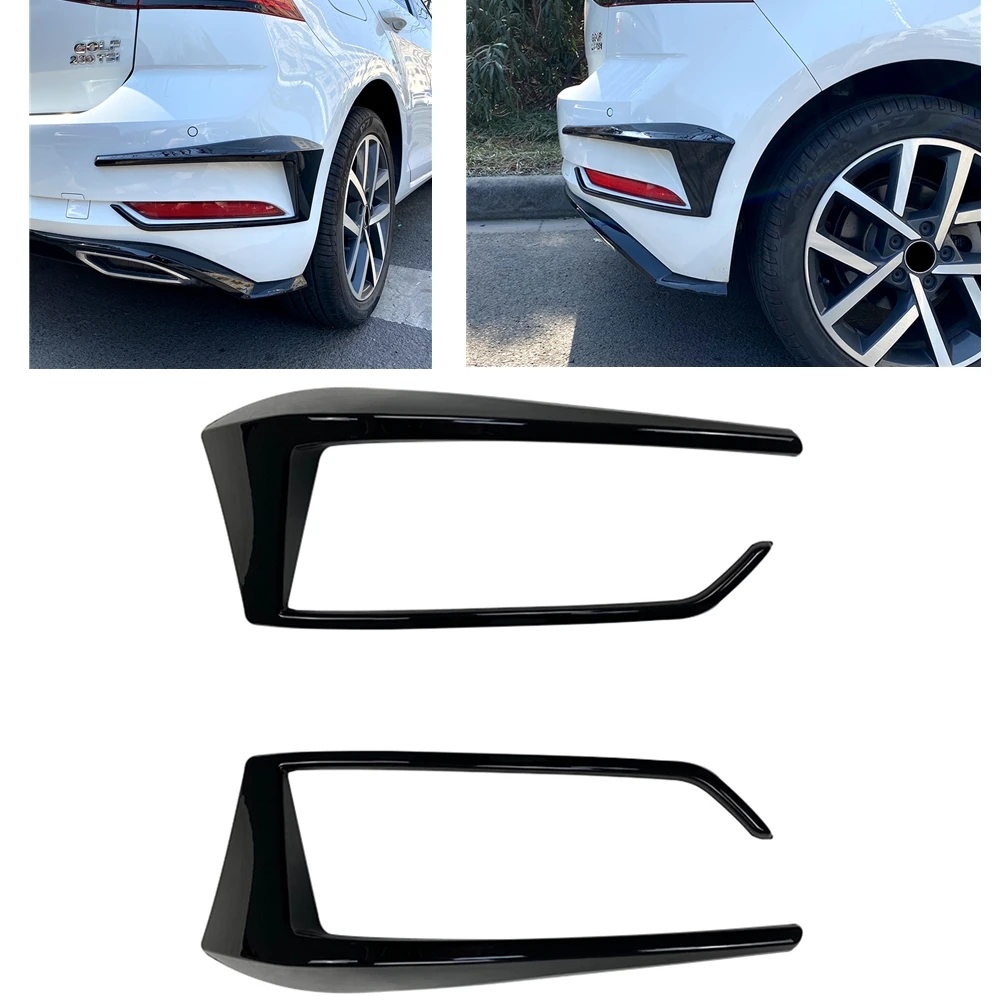 

For Volkswagen VW Golf 7.5 MK 7.5 2016-2019 Exterior Rear Bumper Light Cover Trim Trunk Fog Lamp Frame Air Spoiler Splitter