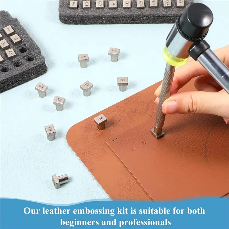 

VEHO-Leather Stamps, Leather Stamping Tools(75 Pcs), Leather Carving Tools For Leathers Working, Leathercraft Stamping Tool