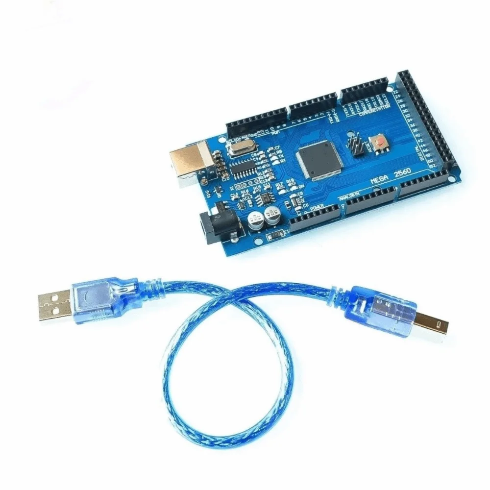 ATmega2560-16AU Mega2560 R3 Development Board FR4 PCB Board CH340G Chip Microcontroller Board USB Data Cable USB Type B