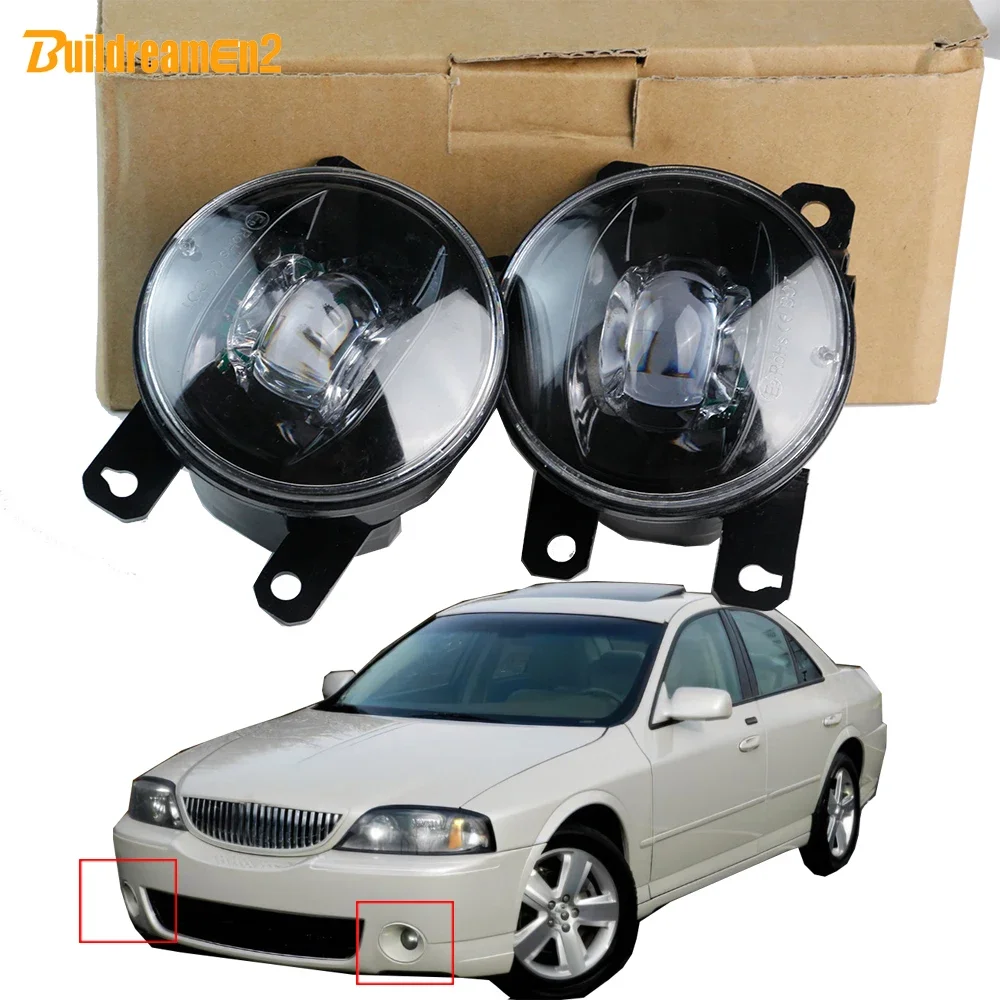 2 Pieces Fog Light Assembly 30W H11 Car Front Bumper LED Lens Fog Lamp 8000LM 12V For Lincoln LS 2005 2006