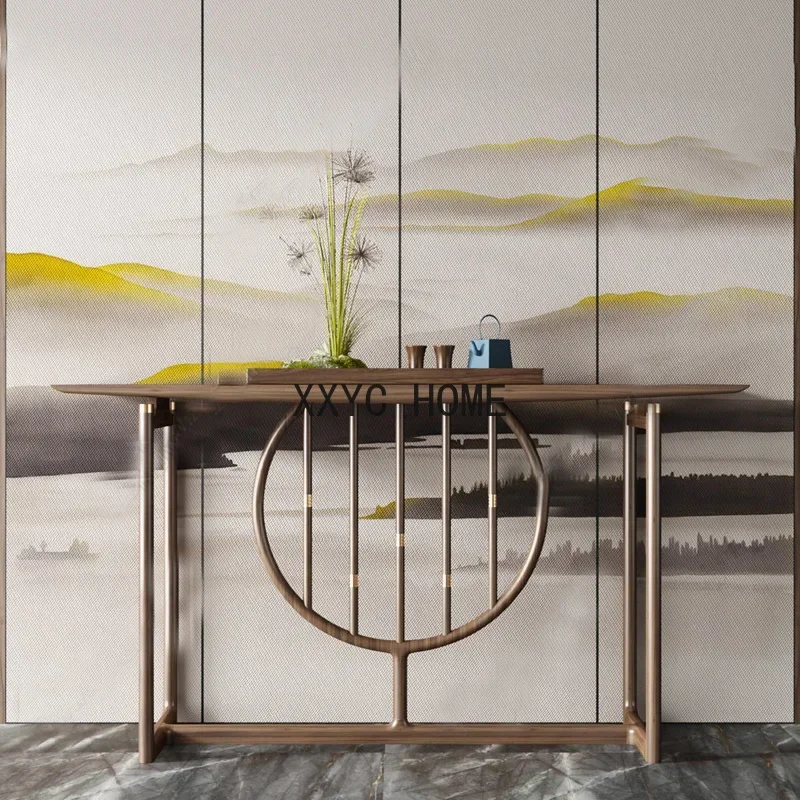 New Chinese Style Light Luxury Console Tables Hotel Club Wall a Long Narrow Table Table