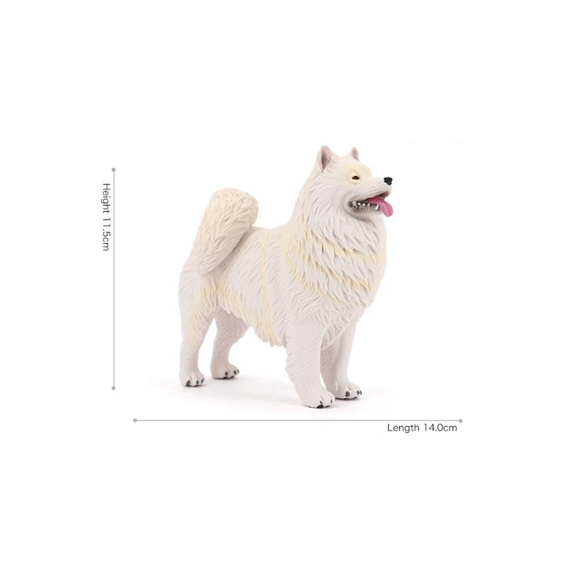 Simulated Samoyed dog model desktop pet dog ornament puppy home decoration — zdjęcie 3