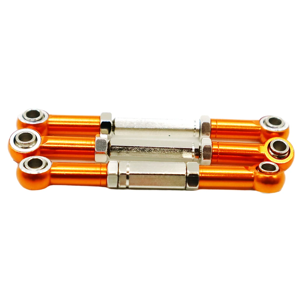 RCGOFOLLOW Steering Link Rod Durable Steering Linkage Tie Rod For 1/10 FS 51805 51806 53625 53632 53633 OFF-Road Orange