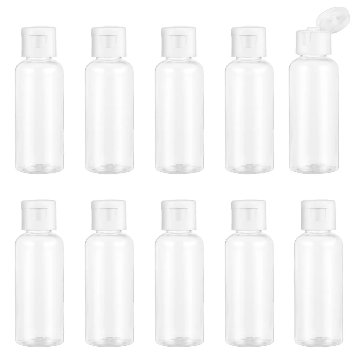 Travel Bottles 24Pcs Mini Empty Flip Cap Leakproof Containers for Shampoo Lotion Makeup Remover Toiletries