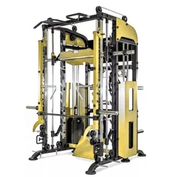 Commercial All In One Power Rack Gym Fitness Equipment Multi-function Rack Smith Machine With Cables