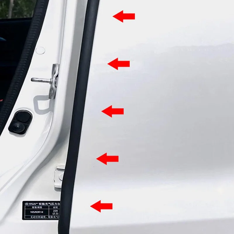 Car Door Edge Rubber Weatherstrip B Pillar Sealing Strips Noise Windproof Protection For Auto Door Trunk Sealant Accessories