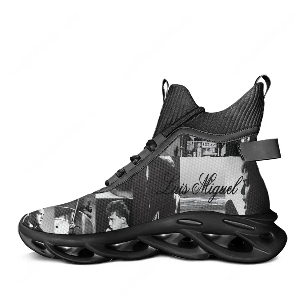 Luis Miguel México Singer Zapatillas Altas Planas para Hombre y Mujer, Zapatillas de Senderismo, Viaje, Montañismo, Calzado Ligero, Zapatillas para Correr