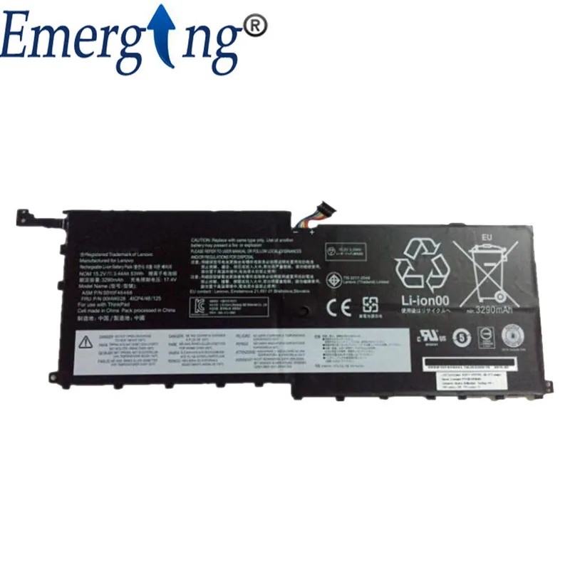 00HW028 00HW029 SB10F46467  Laptop Battery for Lenovo ThinkPad X1 Carbon Gen 4 Yoga 1st(2016) 6th SB10F46467  15.2V 52WH