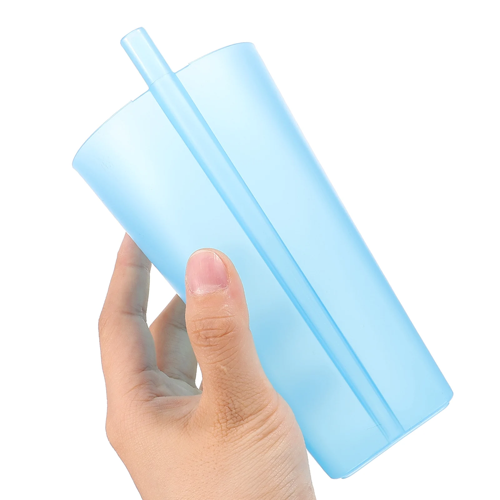 

4pcs Kids Cups with Straw Portable Coffee Cup Outdoor Juice Cup Practical Milk Storage Cups for Family Office Use