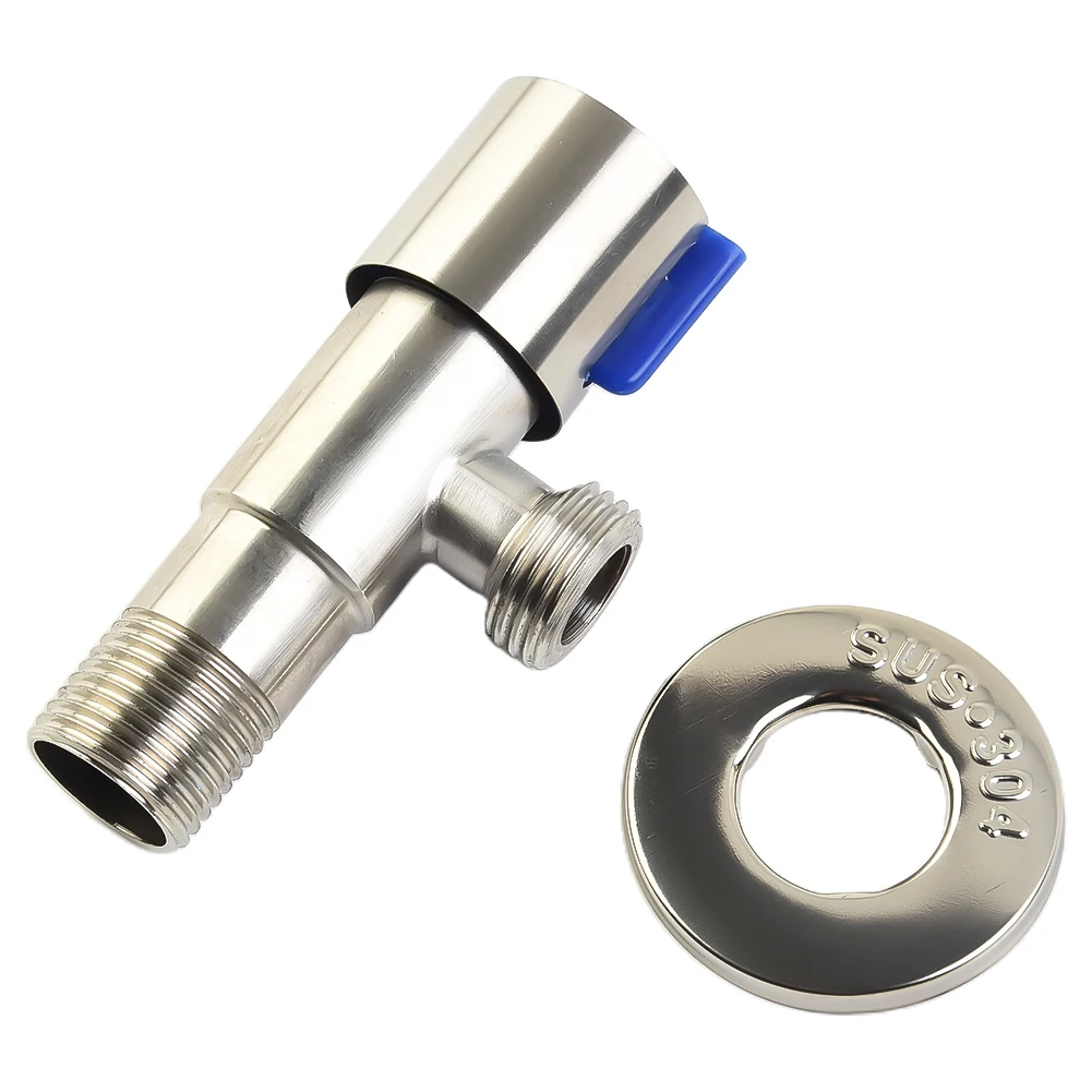 Cabezales de ducha de acero inoxidable, válvula de parada de agua para tuberías en baños, cocinas, mejora de me, engrosada, azul y rojo