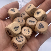 10pcs/set Wooden Dice Board Game Puzzle Telling Story Family/Party/Friends Parents with Bag