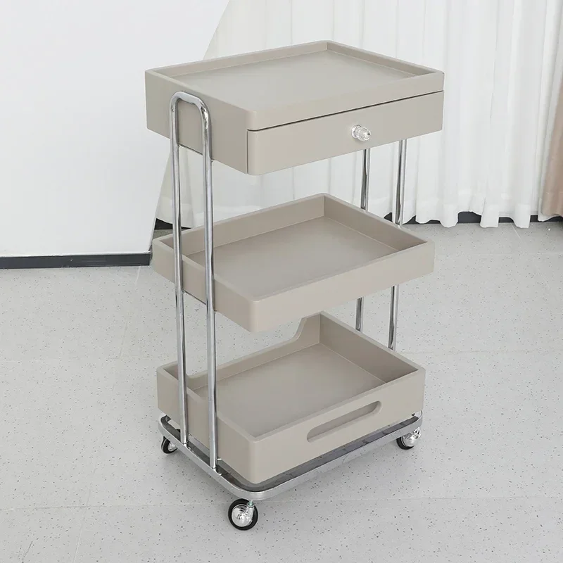 Beauty Salon Trolley Cosmetic Hairdressing Auxiliary Cart Aesthetics Serving Carrello Estetista Multi-purpose Wheels Furniture