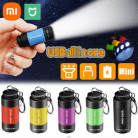 Xiaomi Mijia LED Micro Pocket Flashlight USB Rechargeable Keychain Flashlight Portable Waterproof Outdoor Hiking Camping Lights