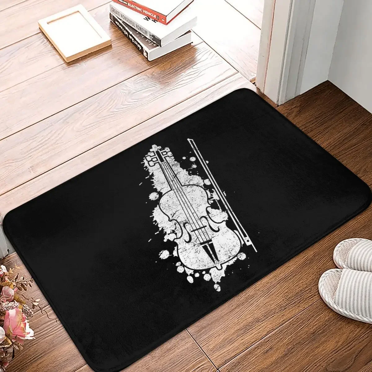 

Vintage Violin Gift Doormat Rug Carpet Mat Footpad Polyester Anti-slip Dust-Proo Entrance Kitchen Bedroom Balcony Toilet