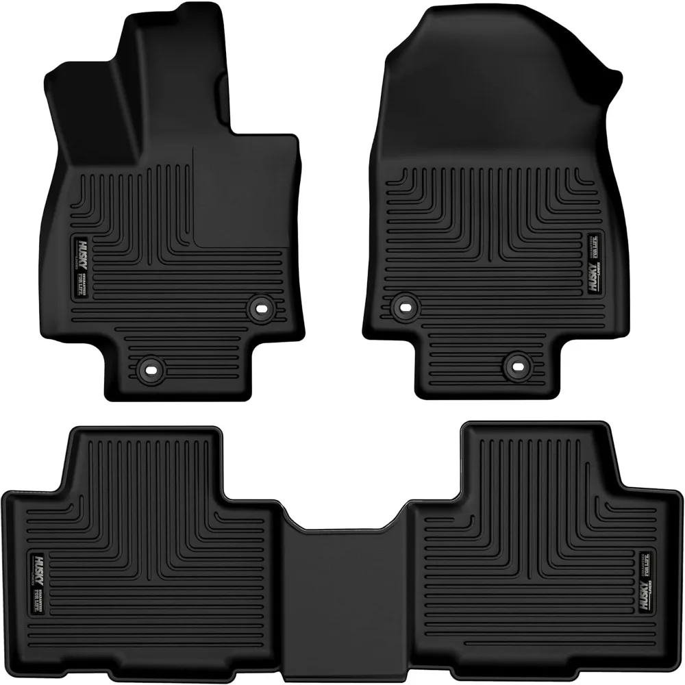 

Weather-Resistant Floor Mats for 2024-2025 Toyota Grand Highlander & Lexus TX350, Black, Front and Second Row, 3-Piece Set